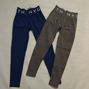 NVGTN Blue and Gray Leggings